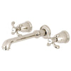Kingston Brass French Country Wall-Mount Bathroom Faucet Polished Nickel