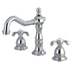 Kingston Brass French Country Widespread Bathroom Faucet Polished Chrome