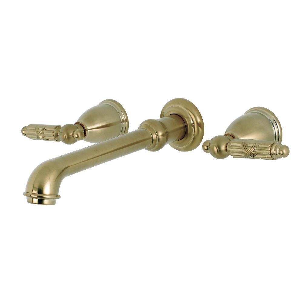 Kingston Brass Georgian Wall-Mount Bathroom Faucet Satin Brass