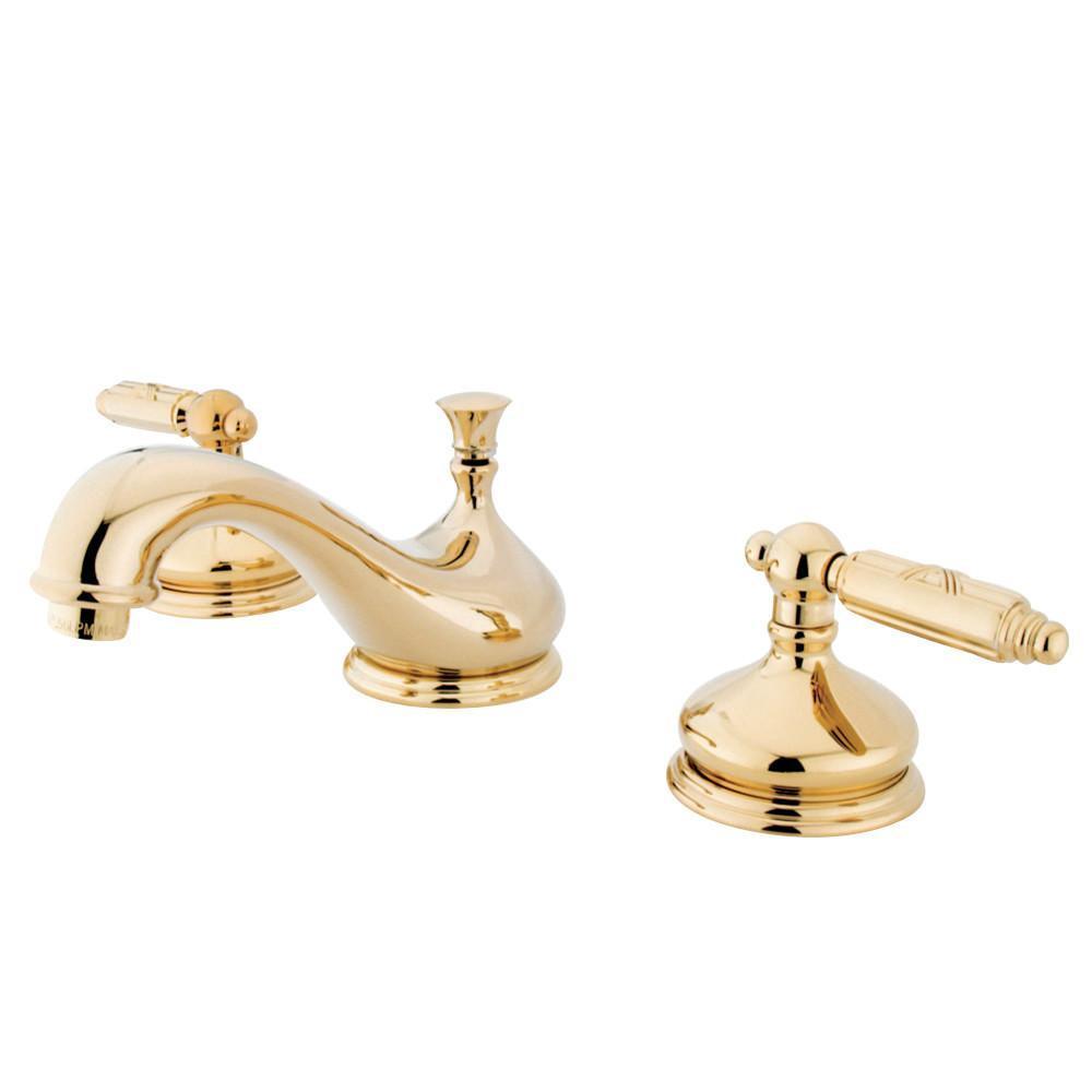Kingston Brass Georgian Widespread Bathroom Faucet Polished Brass