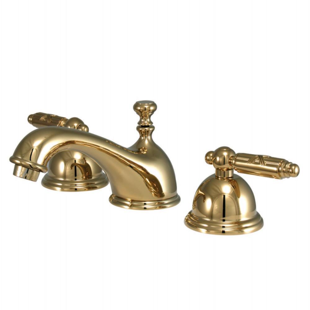 Kingston Brass Georgian Widespread Bathroom Faucet Polished Brass