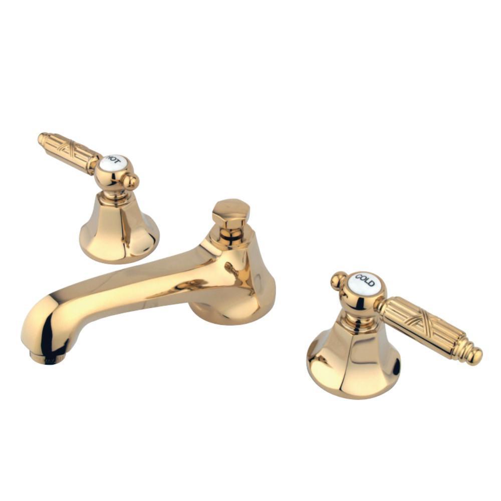 Kingston Brass Georgian Widespread Bathroom Faucet Polished Brass