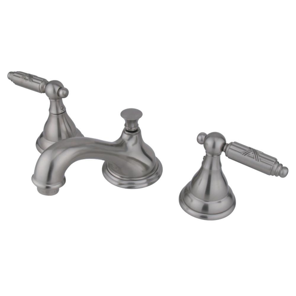 Kingston Brass Georgian Widespread Bathroom Faucet Brushed Nickel