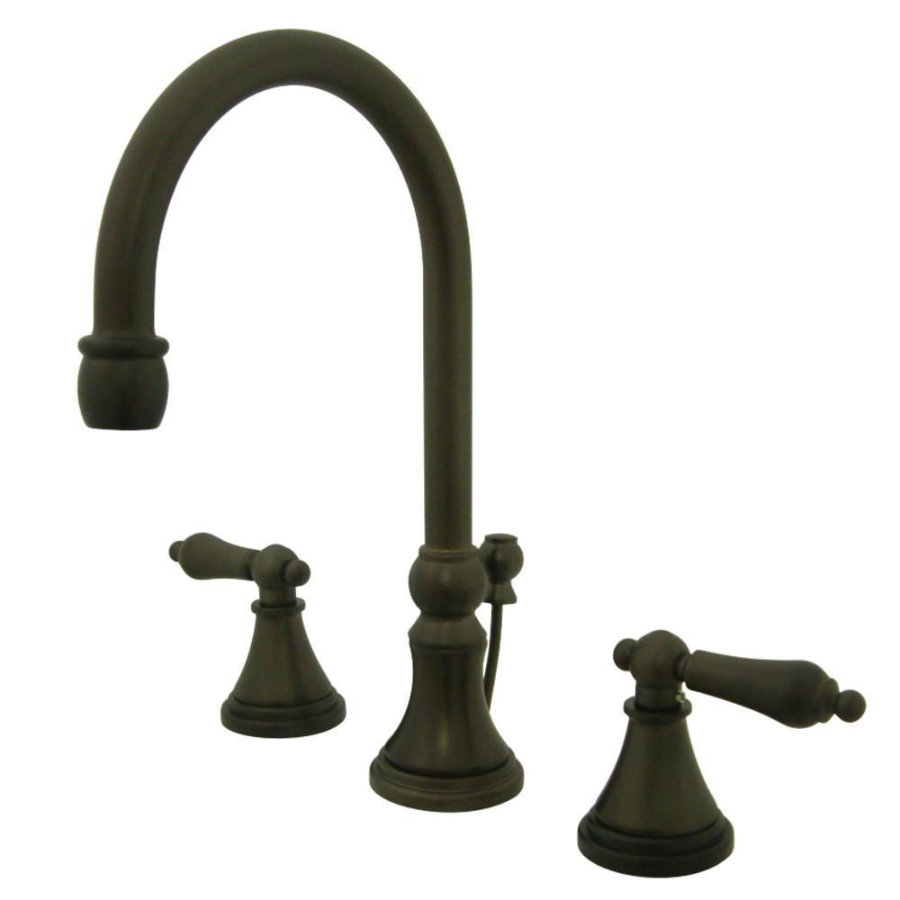 Kingston Brass Governor Widespread Bathroom Faucet Oil Rubbed Bronze