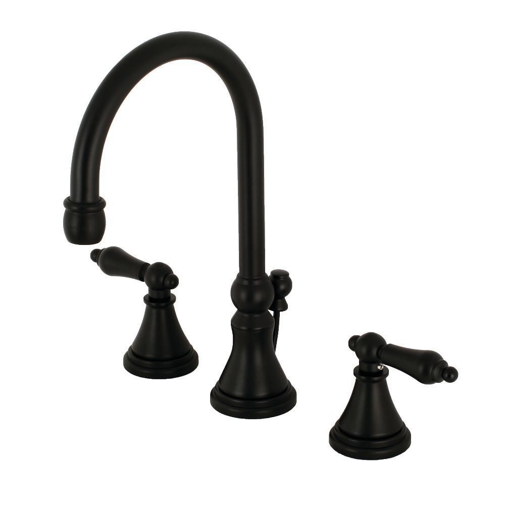 Kingston Brass Governor Widespread Bathroom Faucet Matte Black