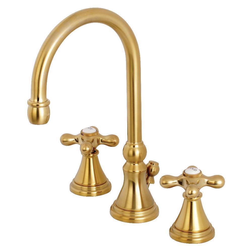 Kingston Brass Governor Widespread Bathroom Faucet Satin Brass