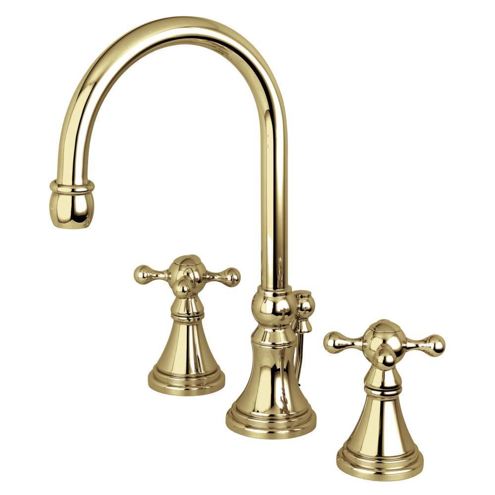 Kingston Brass Governor Widespread Bathroom Faucet Polished Brass