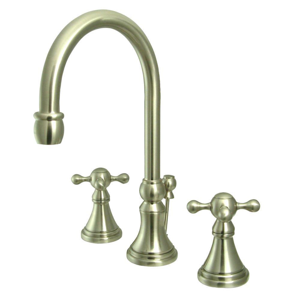 Kingston Brass Governor Widespread Bathroom Faucet Brushed Nickel