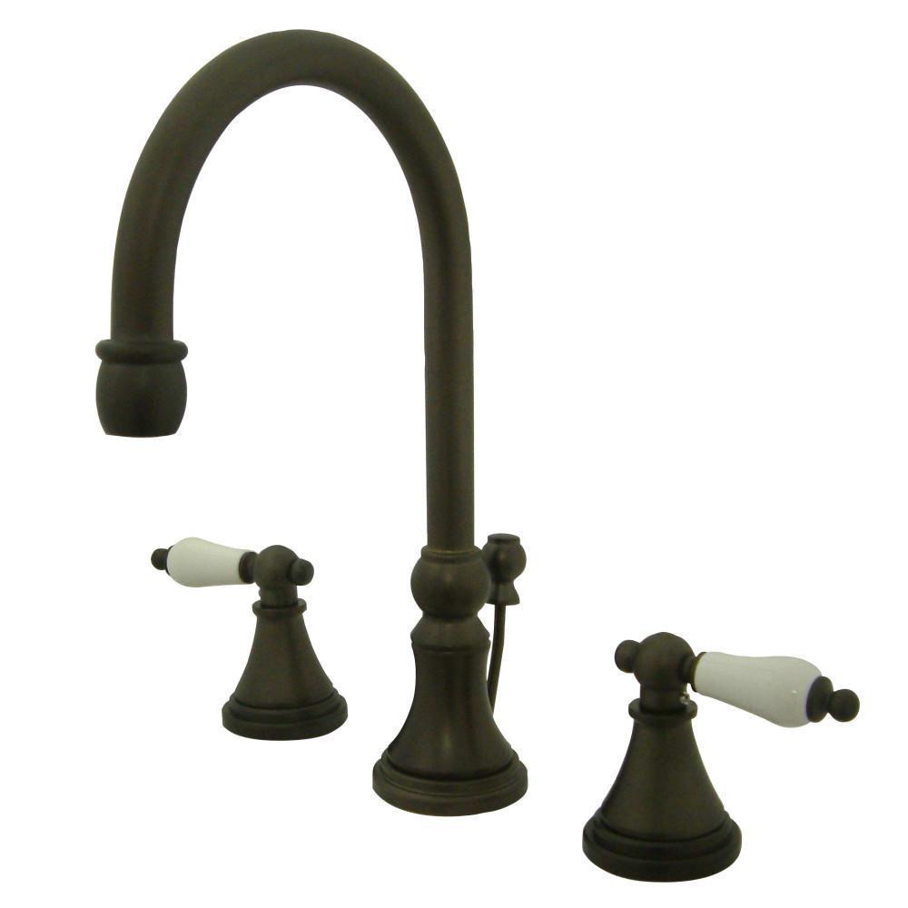Kingston Brass Governor Widespread Bathroom Faucet Oil Rubbed Bronze