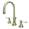 Kingston Brass Governor Widespread Bathroom Faucet Brushed Nickel