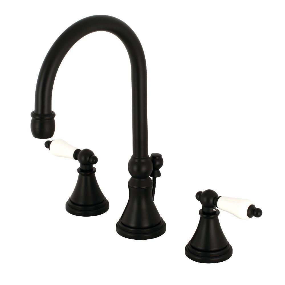 Kingston Brass Governor Widespread Bathroom Faucet Matte Black