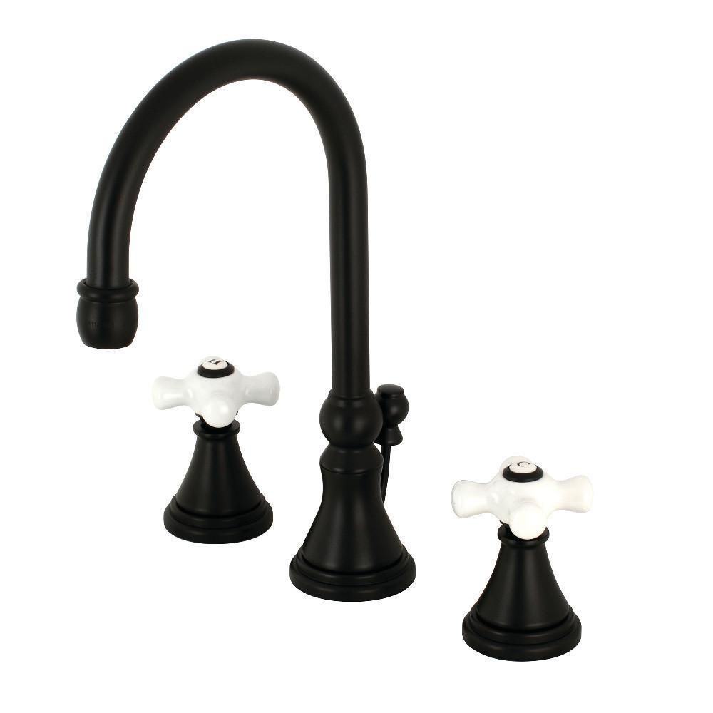 Kingston Brass Governor Widespread Bathroom Faucet Matte Black