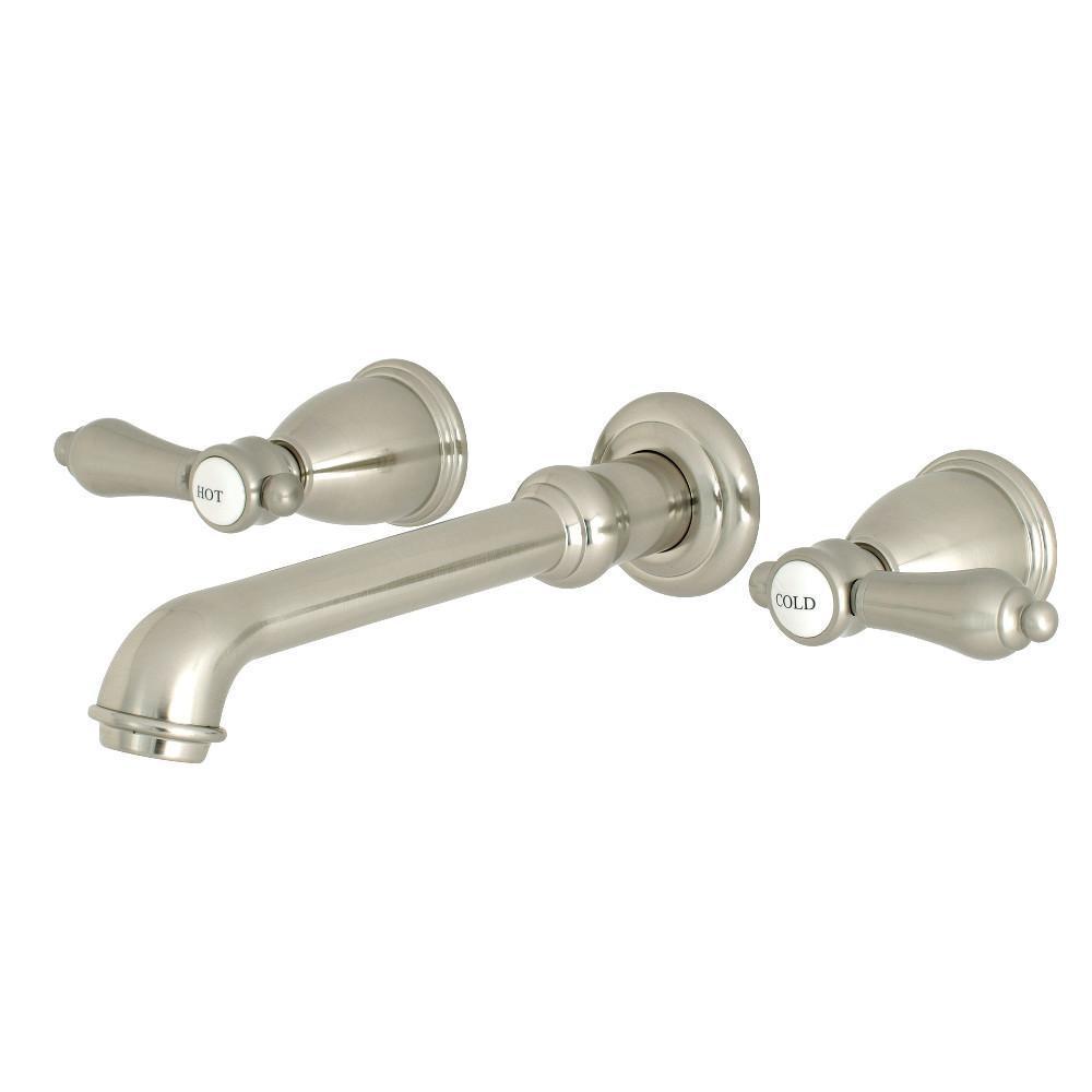 Kingston Brass Heirloom Wall-Mount Bathroom Faucet Brushed Nickel