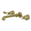 Kingston Brass Heirloom Wall-Mount Bathroom Faucet Satin Brass