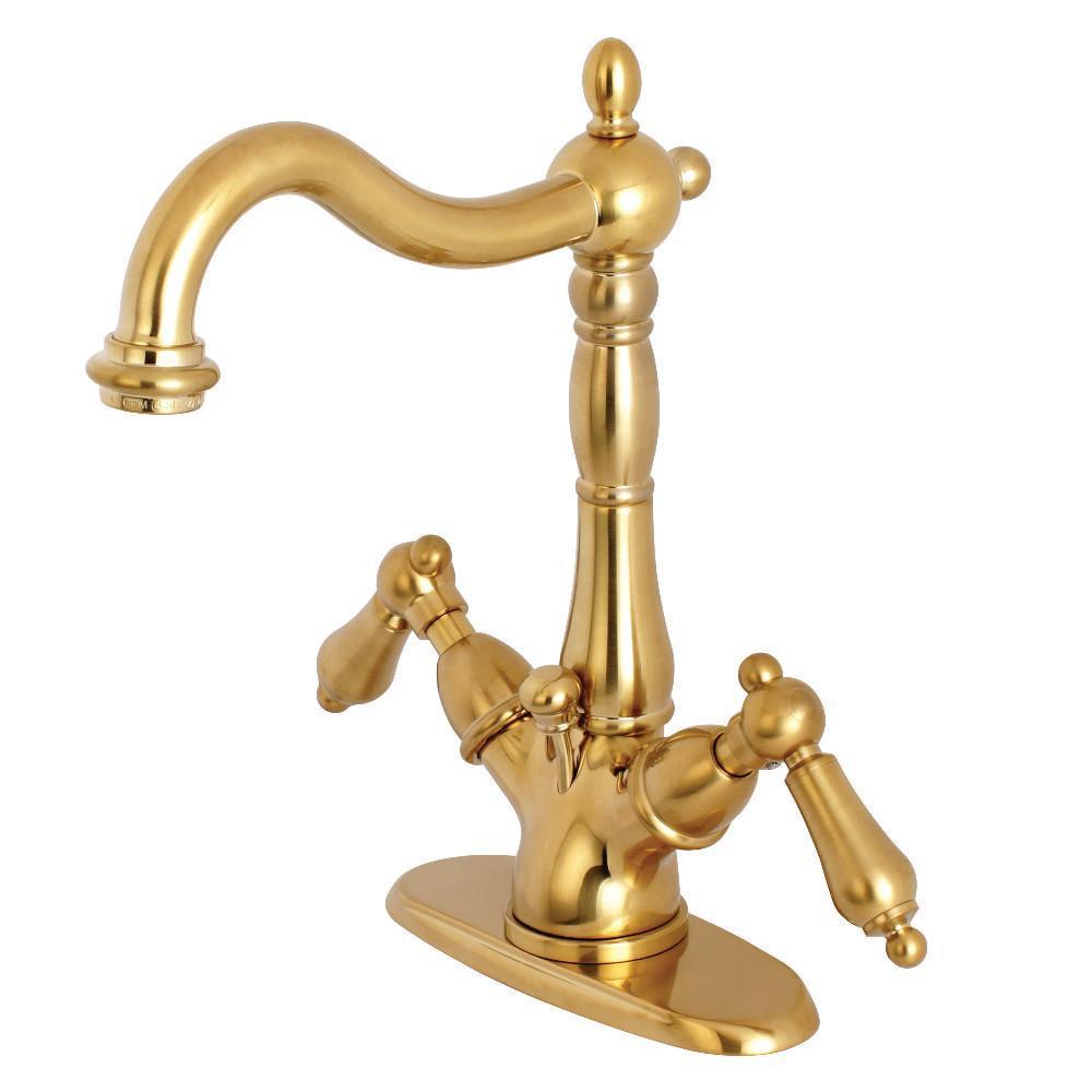 Kingston Brass Heritage 4" Centerset Bathroom Faucet Satin Brass
