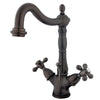 Kingston Brass Heritage 4&quot; Centerset Bathroom Faucet Oil Rubbed Bronze
