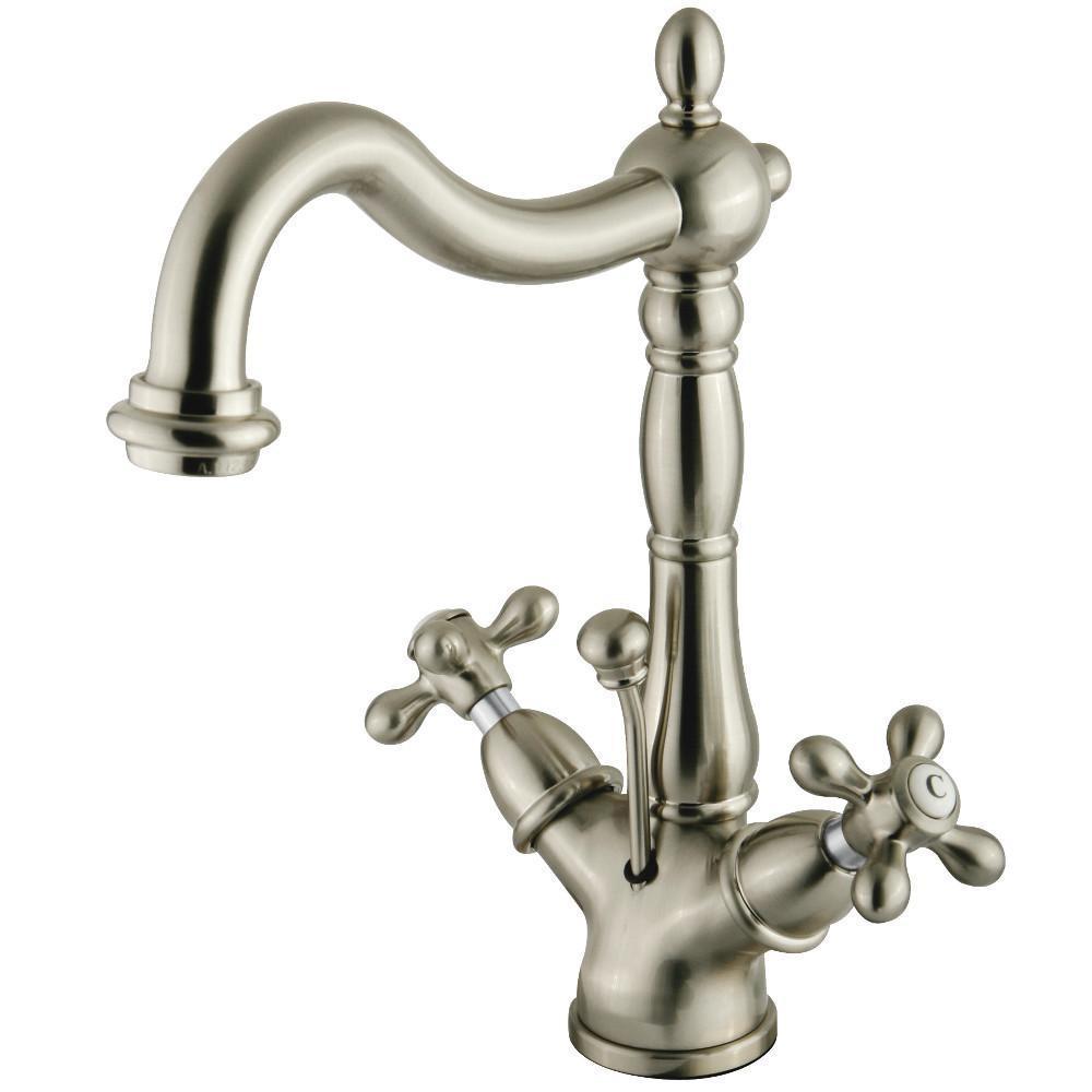 Kingston Brass Heritage 4" Centerset Bathroom Faucet Brushed Nickel