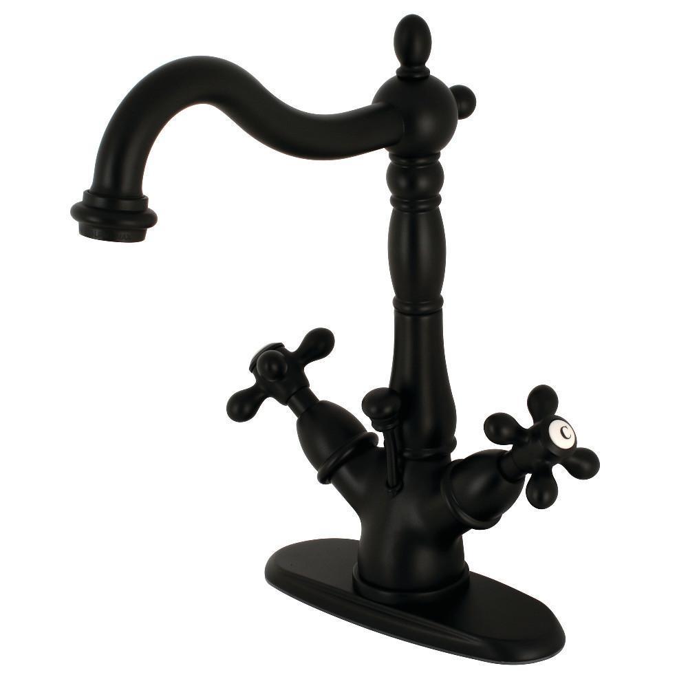 Kingston Brass Heritage 4" Centerset Bathroom Faucet Matte Black