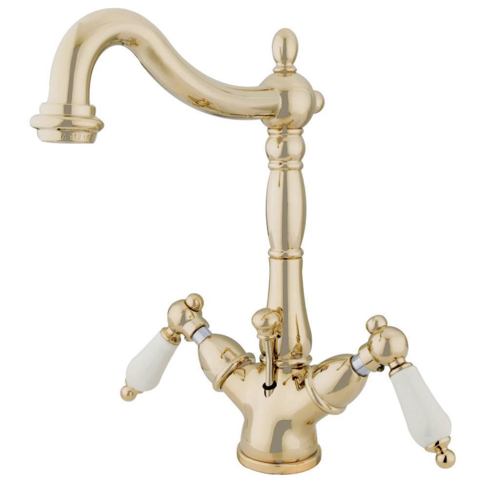 Kingston Brass Heritage 4" Centerset Bathroom Faucet Polished Brass