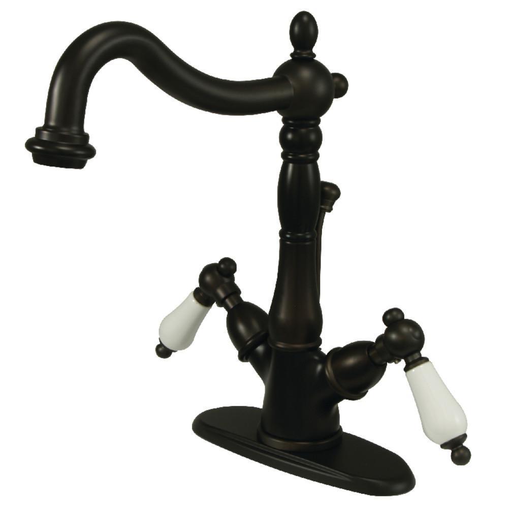 Kingston Brass Heritage 4" Centerset Bathroom Faucet Oil Rubbed Bronze