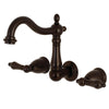 Kingston Brass Heritage Wall-Mount Bathroom Faucet Oil Rubbed Bronze