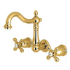 Kingston Brass Heritage Wall-Mount Bathroom Faucet Polished Brass