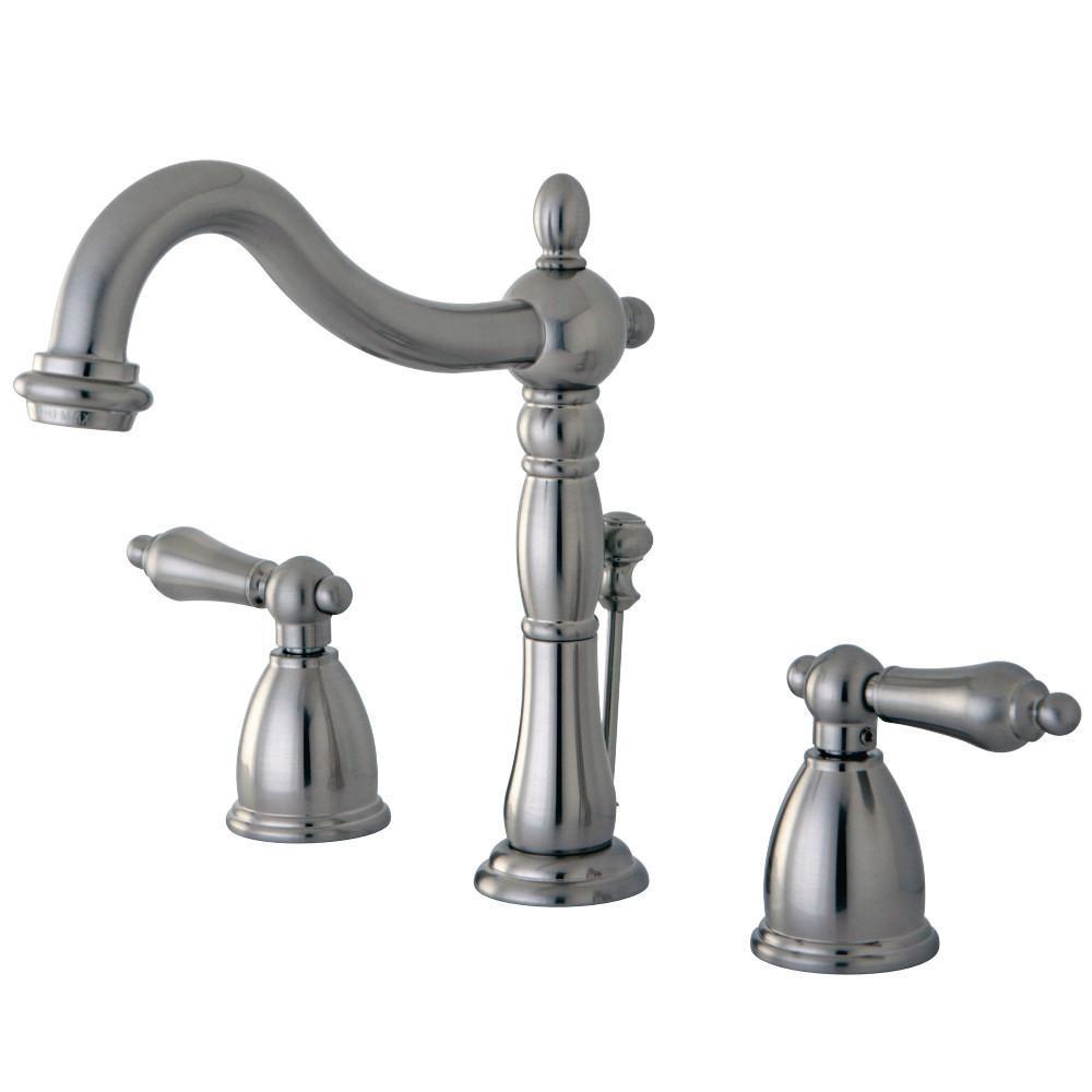 Kingston Brass Heritage Widespread Bathroom Faucet Brushed Nickel