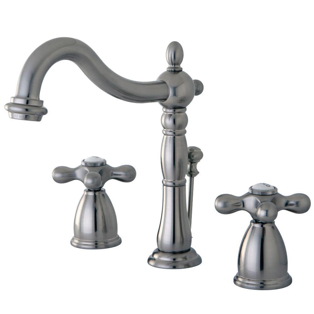 Kingston Brass Heritage Widespread Bathroom Faucet Brushed Nickel