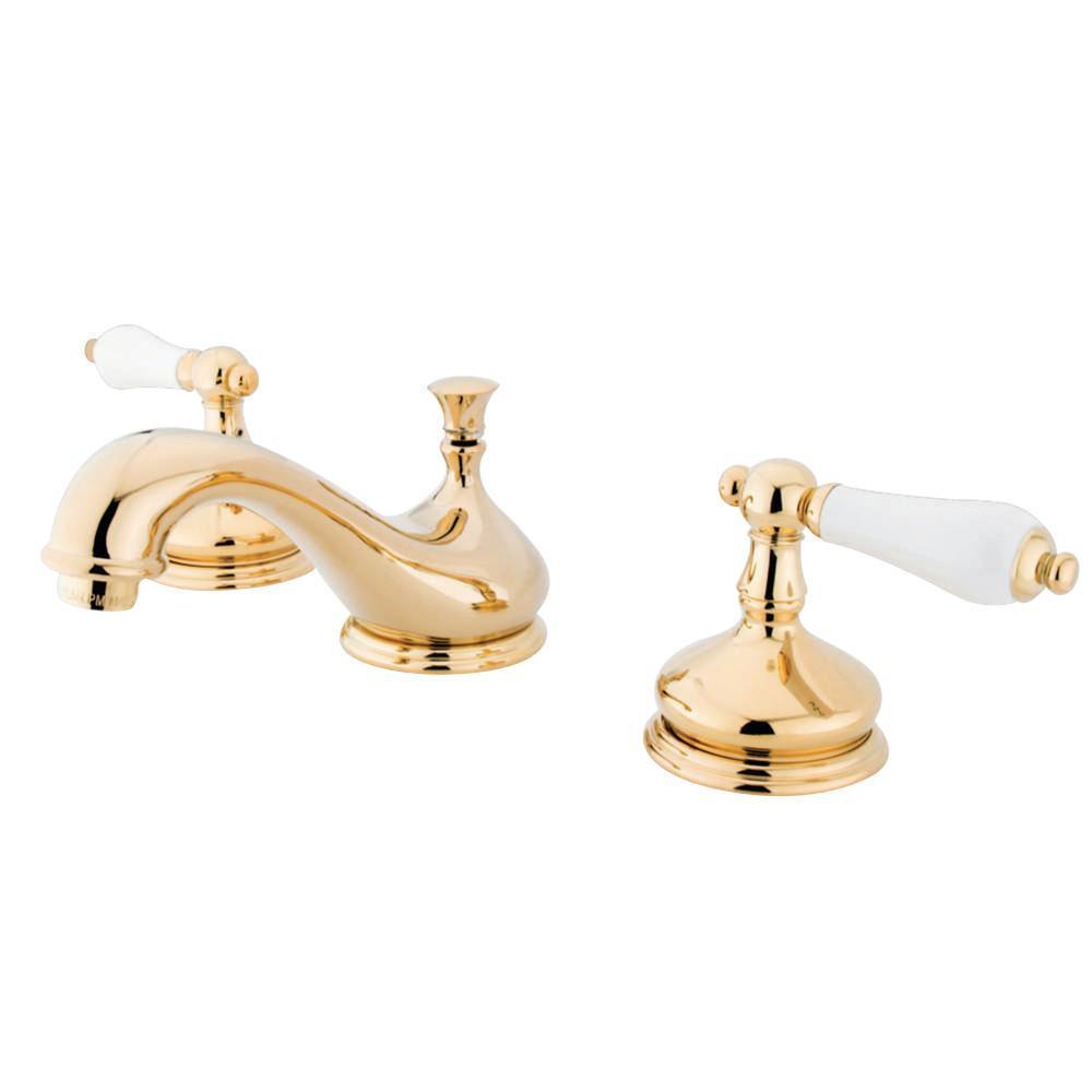 Kingston Brass Heritage Widespread Bathroom Faucet Polished Brass