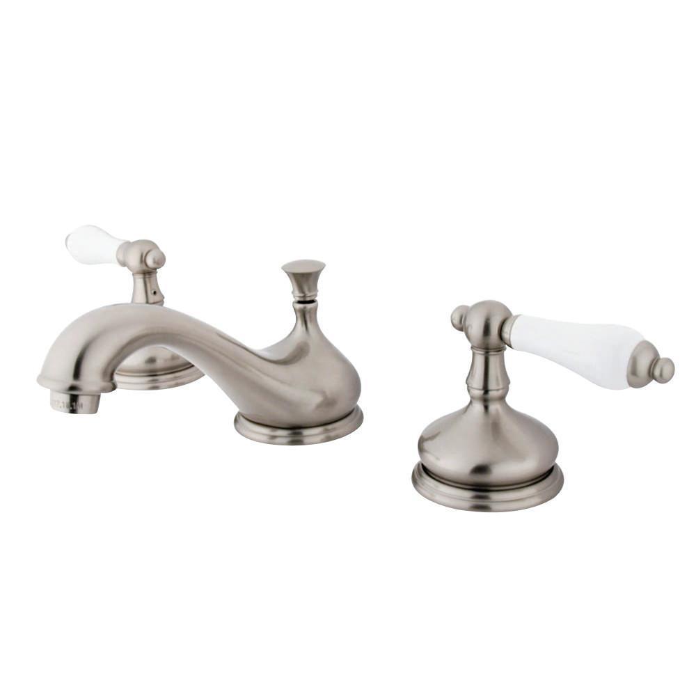 Kingston Brass Heritage Widespread Bathroom Faucet Brushed Nickel
