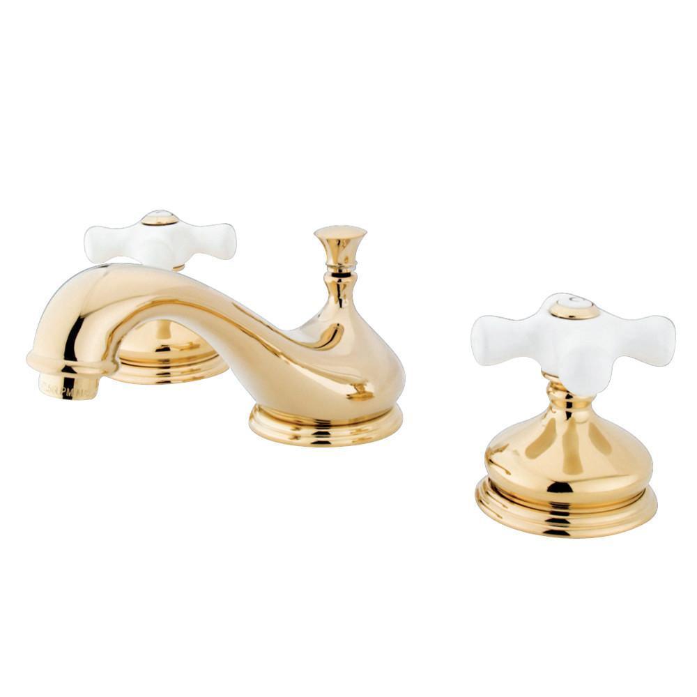 Kingston Brass Heritage Widespread Bathroom Faucet Polished Brass