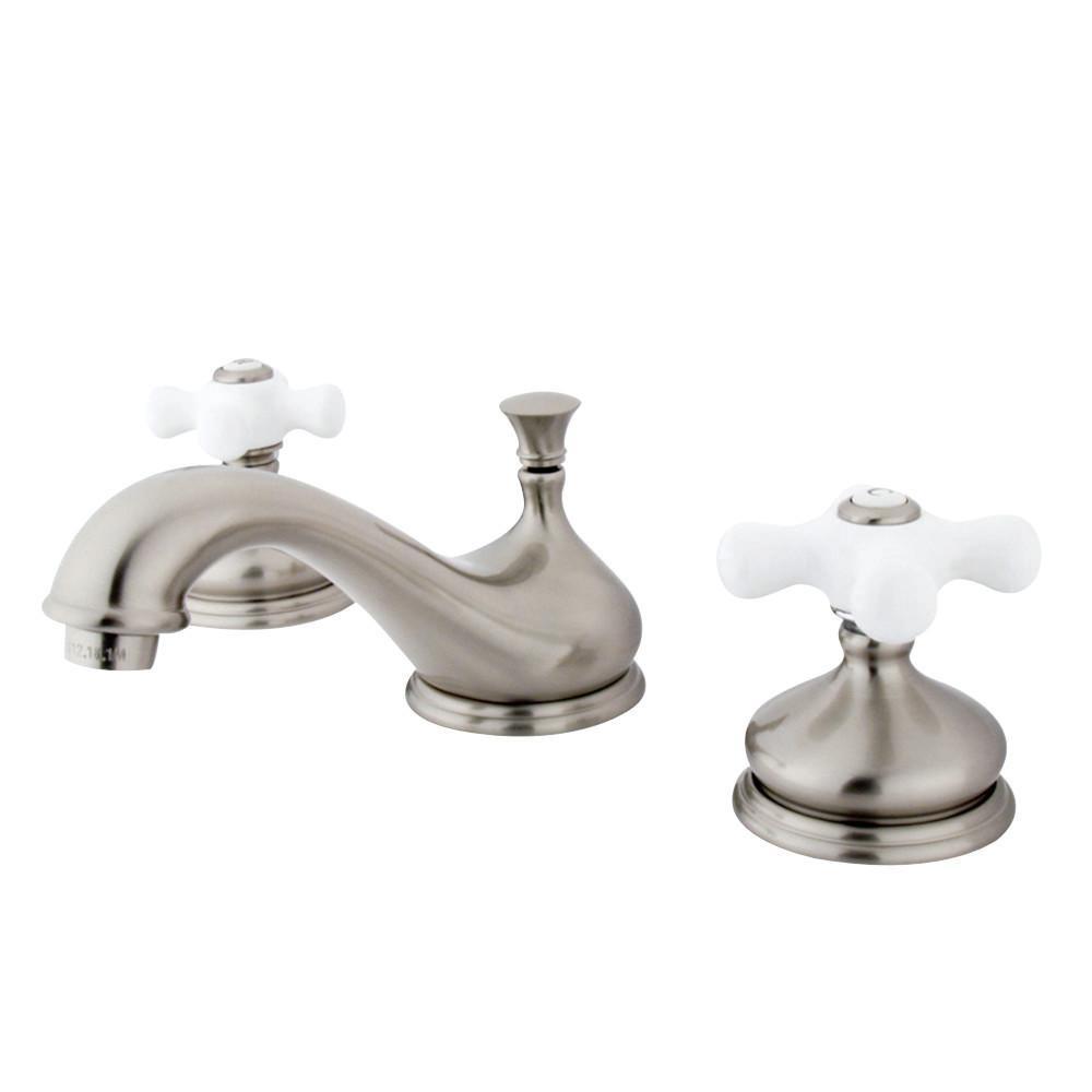 Kingston Brass Heritage Widespread Bathroom Faucet Brushed Nickel