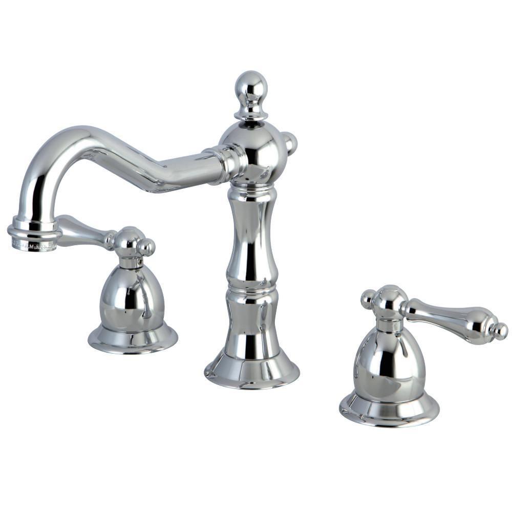 Kingston Brass Heritage Widespread Bathroom Faucet Polished Chrome