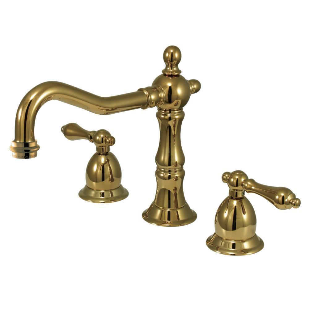 Kingston Brass Heritage Widespread Bathroom Faucet Polished Brass