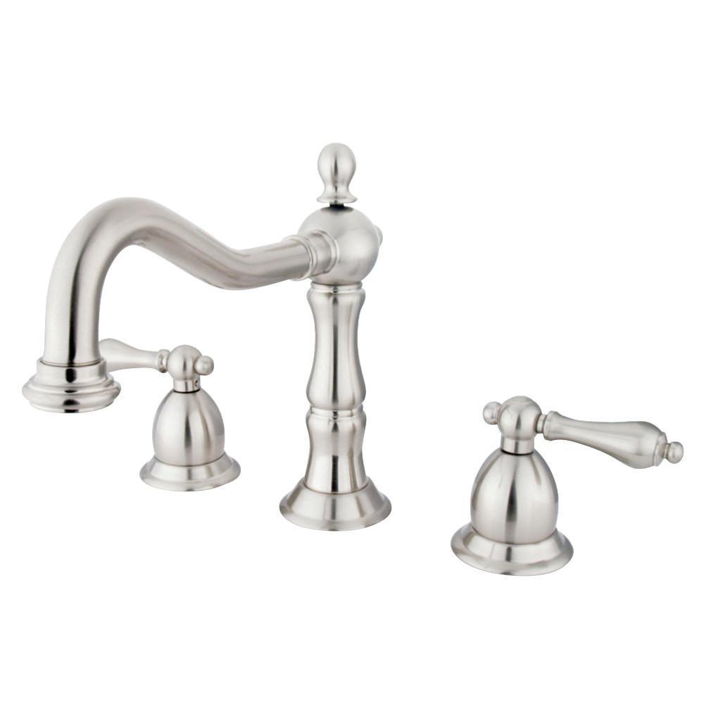 Kingston Brass Heritage Widespread Bathroom Faucet Brushed Nickel