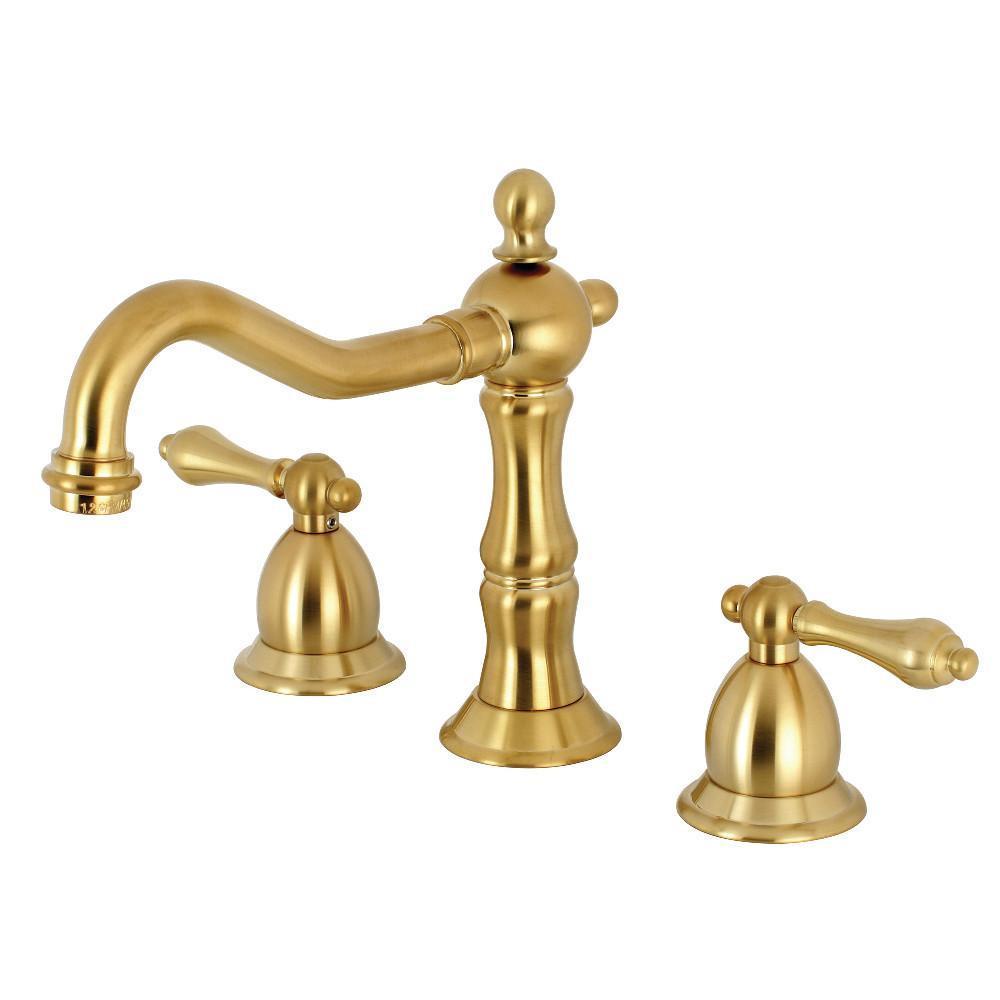 Kingston Brass Heritage Widespread Bathroom Faucet Satin Brass