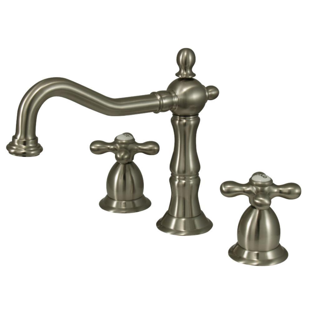 Kingston Brass Heritage Widespread Bathroom Faucet Brushed Nickel
