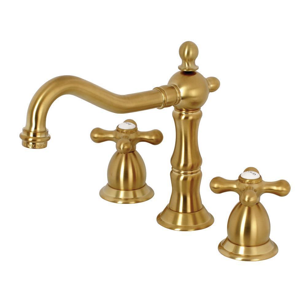 Kingston Brass Heritage Widespread Bathroom Faucet Satin Brass