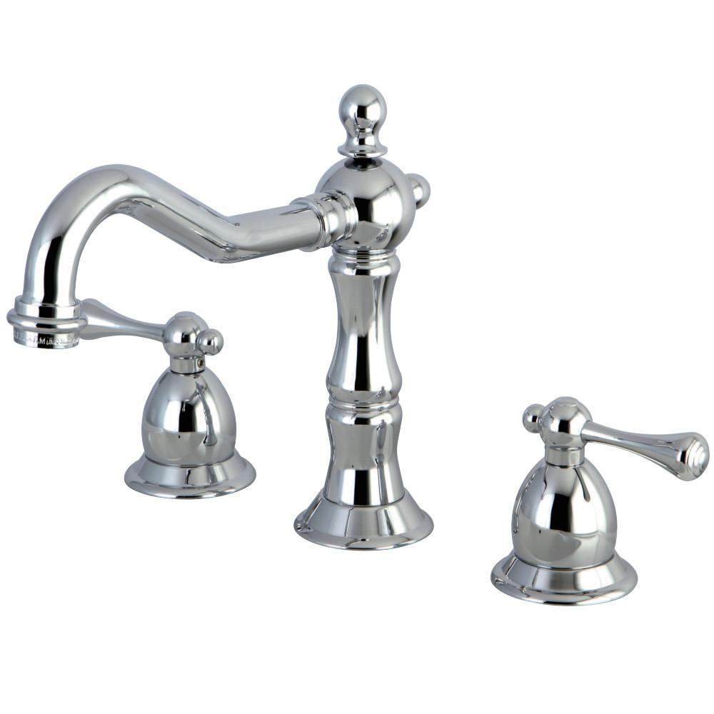 Kingston Brass Heritage Widespread Bathroom Faucet Polished Chrome