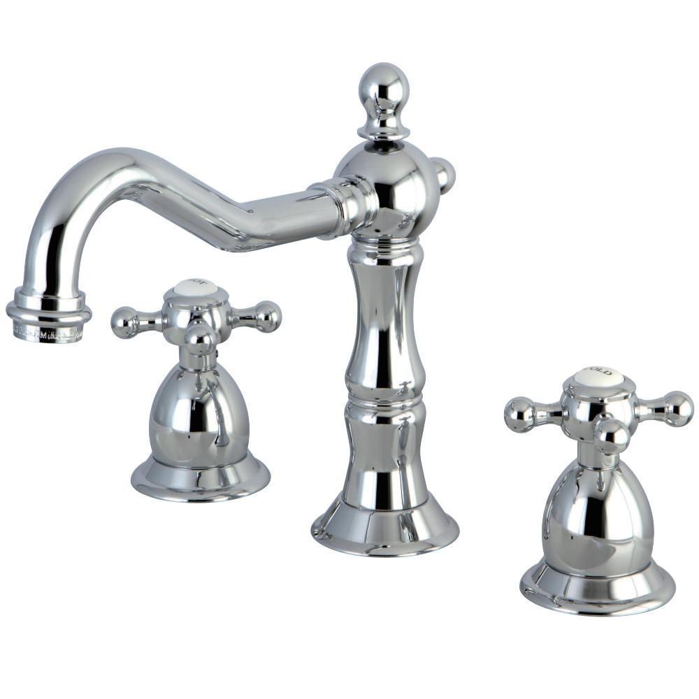 Kingston Brass Heritage Widespread Bathroom Faucet Polished Chrome