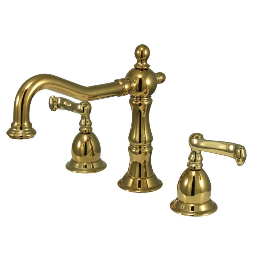 Kingston Brass Heritage Widespread Bathroom Faucet Polished Brass