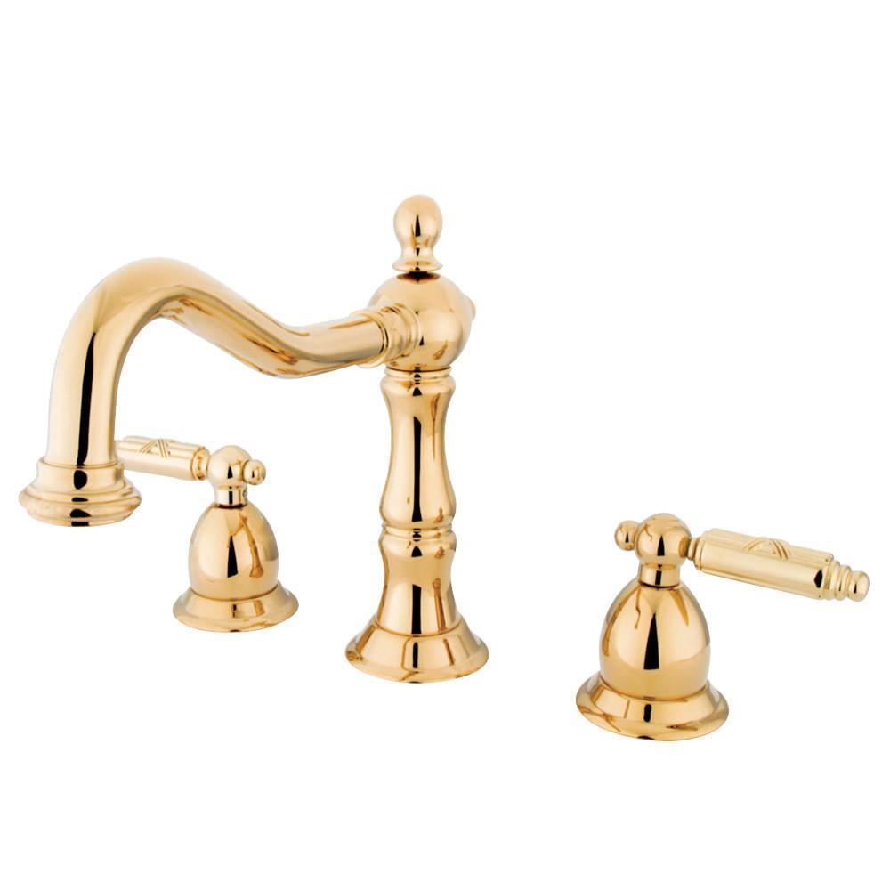 Kingston Brass Heritage Widespread Bathroom Faucet Polished Brass