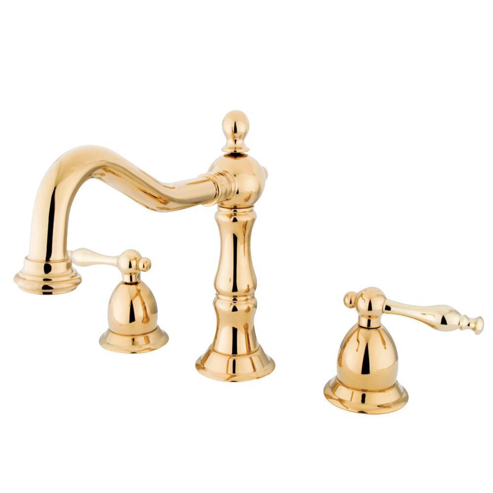 Kingston Brass Heritage Widespread Bathroom Faucet Polished Brass