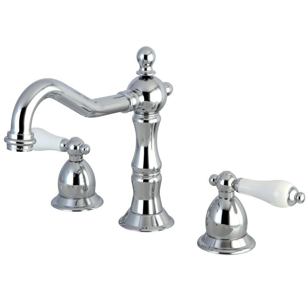Kingston Brass Heritage Widespread Bathroom Faucet Polished Chrome