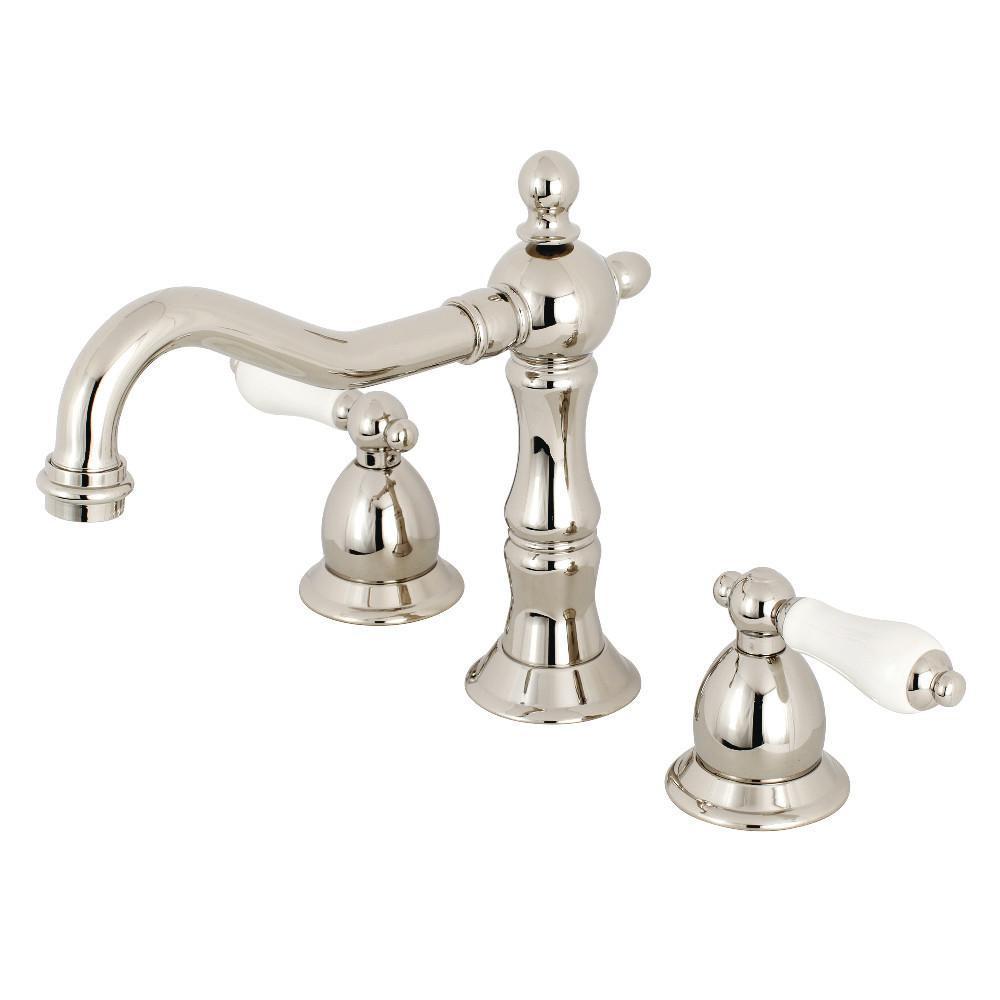 Kingston Brass Heritage Widespread Bathroom Faucet Polished Nickel