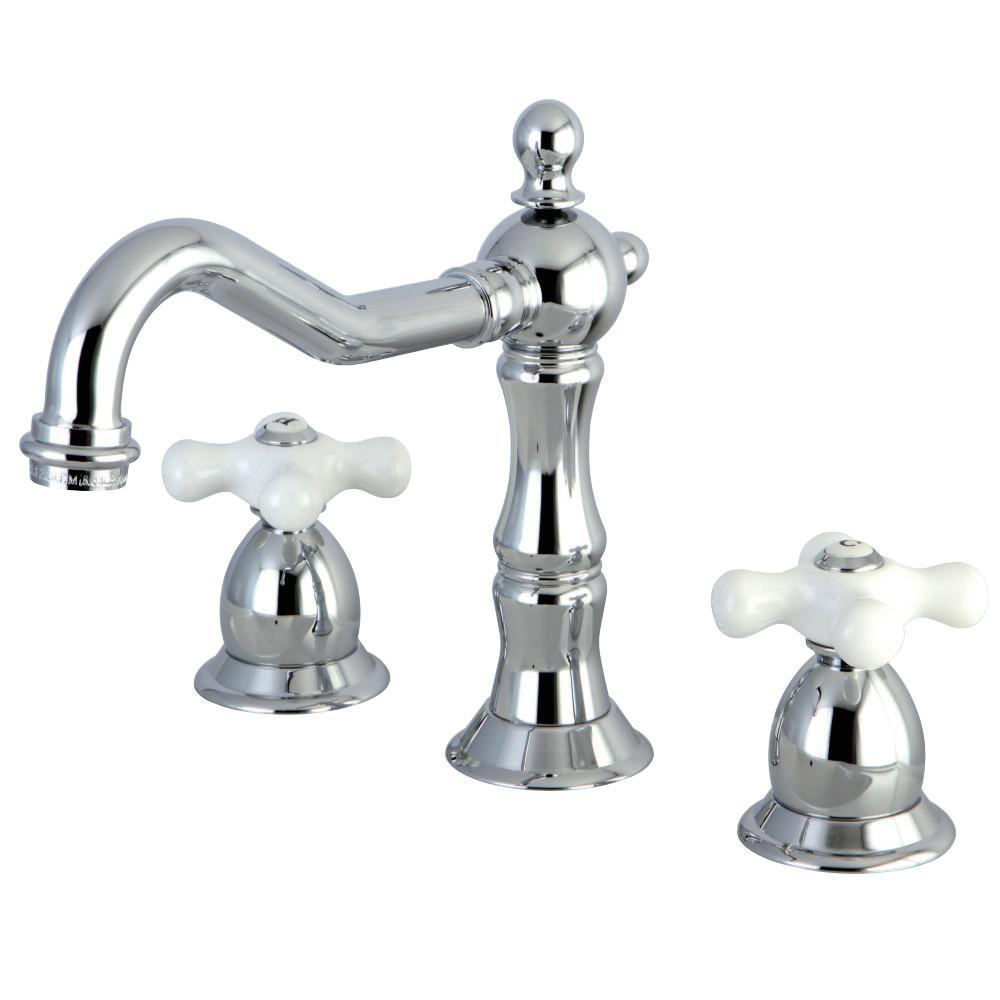 Kingston Brass Heritage Widespread Bathroom Faucet Polished Chrome