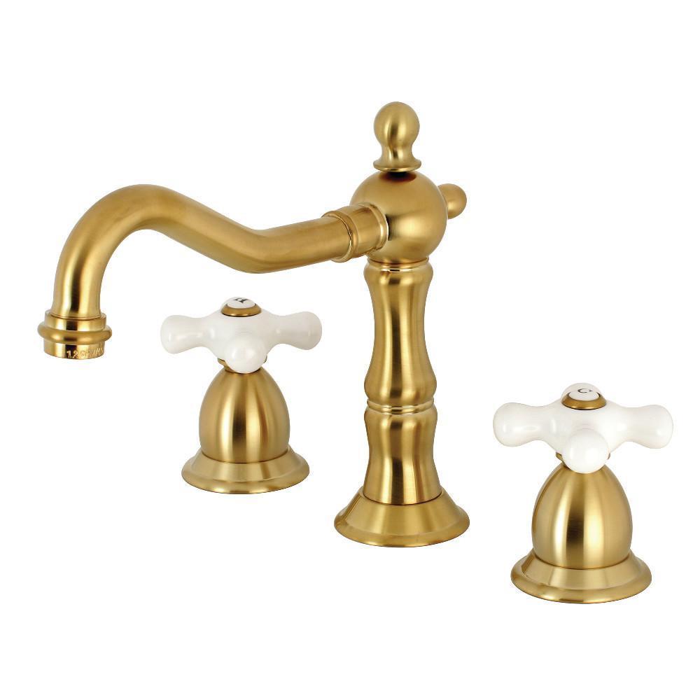 Kingston Brass Heritage Widespread Bathroom Faucet Satin Brass