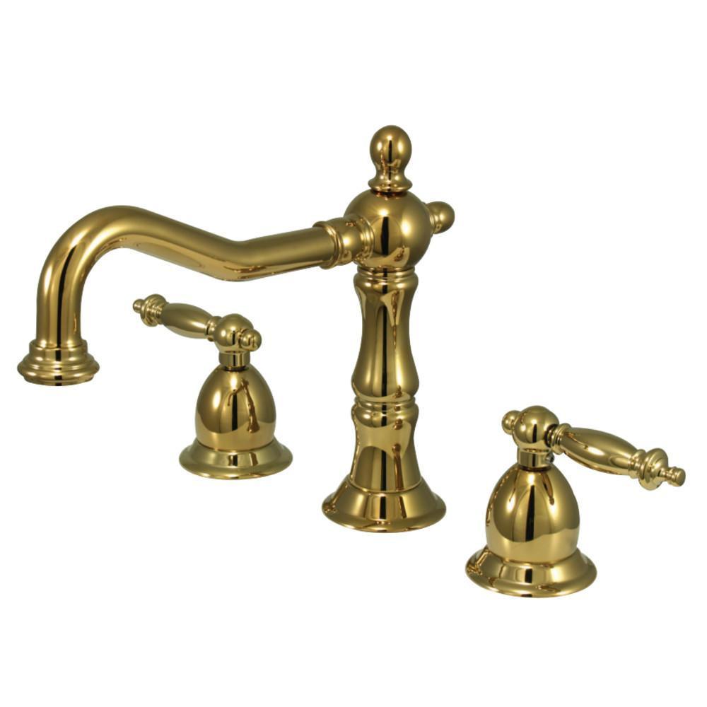 Kingston Brass Heritage Widespread Bathroom Faucet Polished Brass