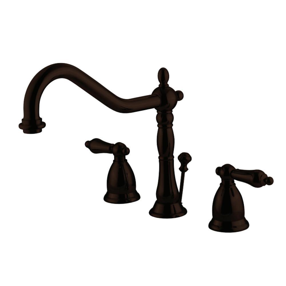 Kingston Brass Heritage Widespread Bathroom Faucet Oil Rubbed Bronze