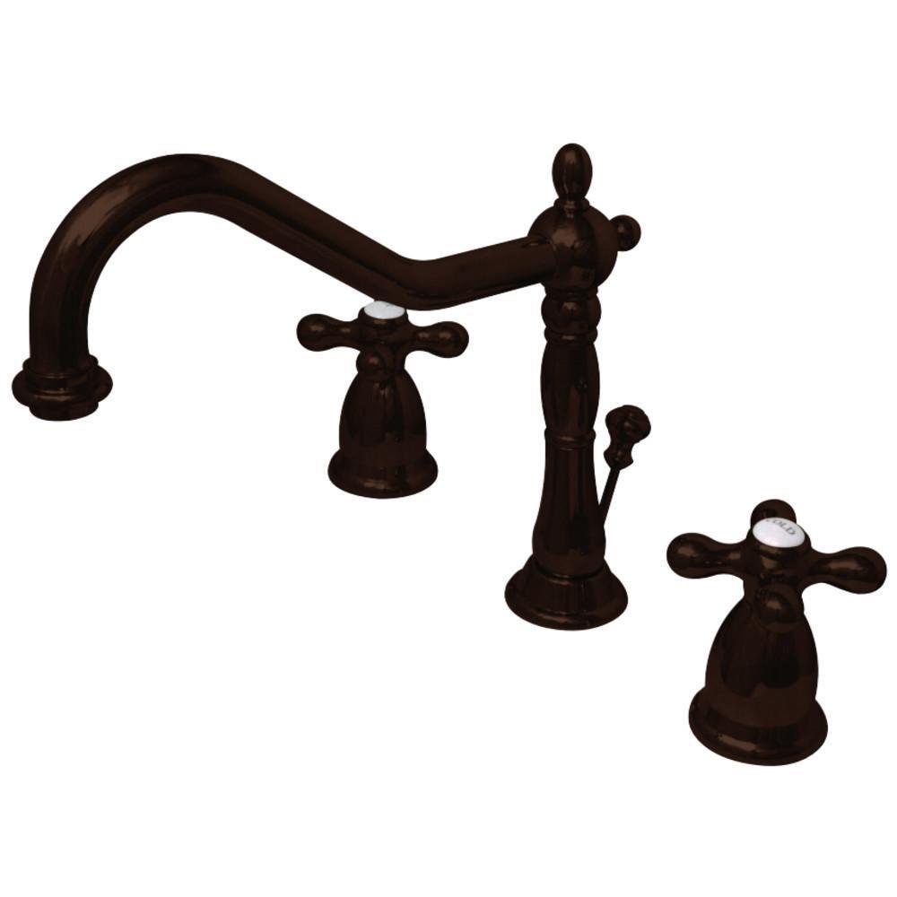 Kingston Brass Heritage Widespread Bathroom Faucet Oil Rubbed Bronze